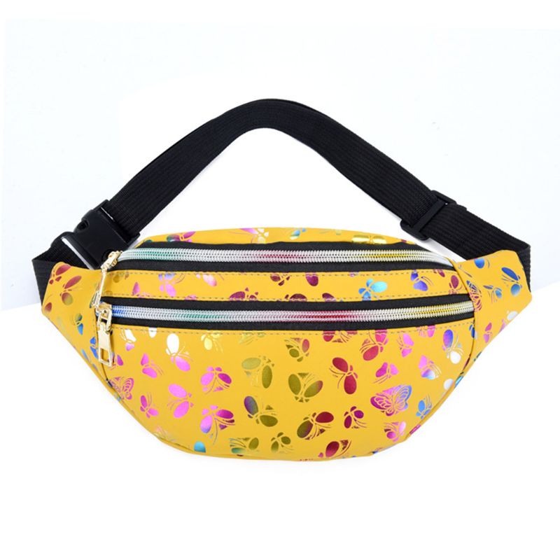 Bolsa de cintura feminina impressa fanny pacote bolsa esporte cinto quadril peito crossbody bolsa de ombro: Y