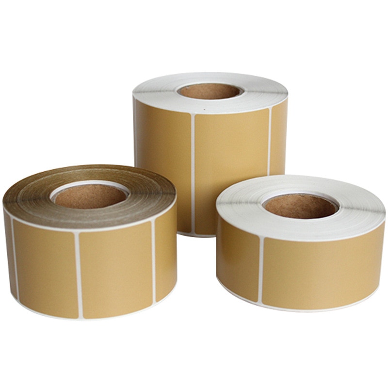 Direct Thermal Labels Roll 20mm-60mm Kraft Adhesive Thermal Barcode Sticker Label for Zebra Godex Gprinter Xprinter