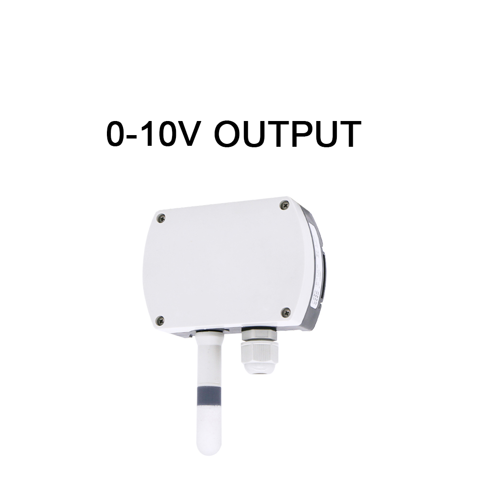 4-20mA RS485 Modbus wall-mounted temperature and humidity transmitter Sensor with display track installation: Silver