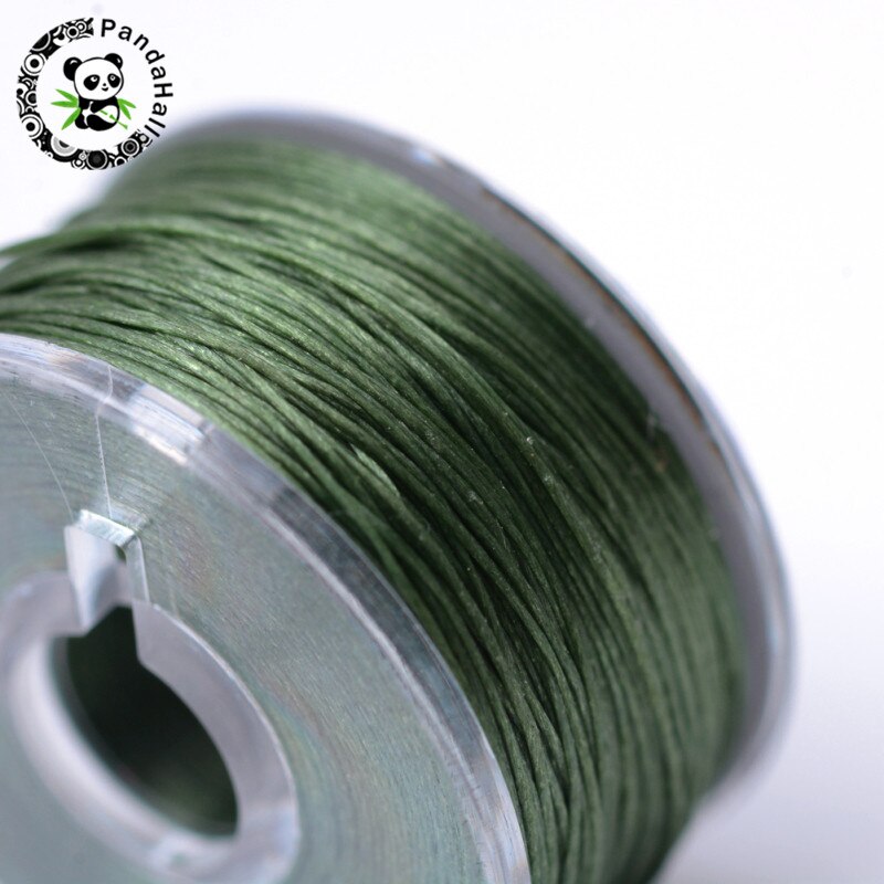 50yards/roll 0,1mm Spezielle Beschichtete Polyester Themen Für Seed Perlen Schmuck Perlen Cords DIY, Die Entdeckungen: DarkOliveGreen