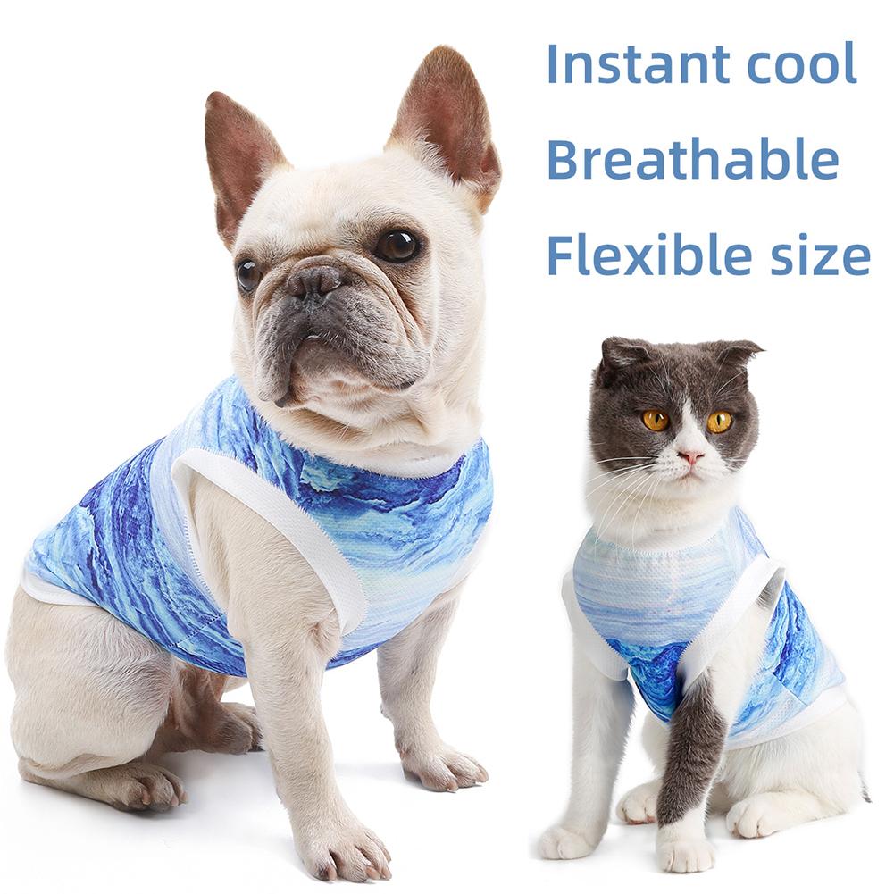 Hund kylväst andas sommar värmeslag husdjur hund kylkläder husdjur mesh väst kappa quick cool release husdjur hund kläder