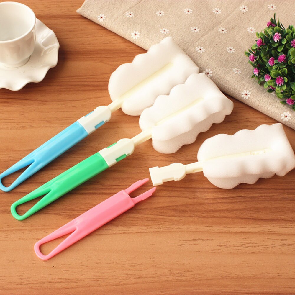 Bébé propre éponge enfant spécial bouteille brosse avec poignée ustensiles de nettoyage brosse verre spécial brosses dropshopper