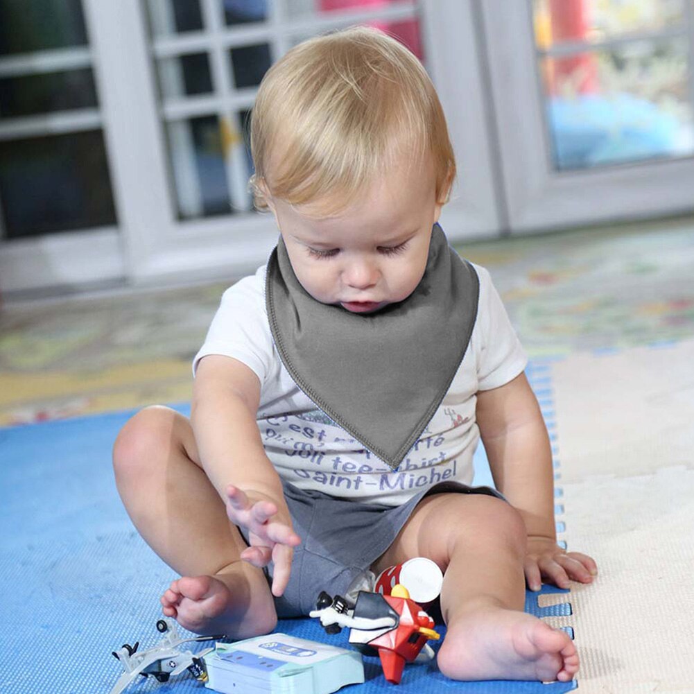 Bavoirs Bandana pour bébés, bavettes pour garçons et filles, 100% coton biologique, doux et absorbant, pour -nés, 8 pièces