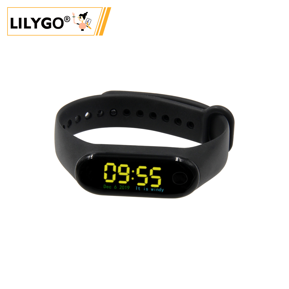 LILYGO® TTGO T-Wristband Series DIY Programmable Bracelet ESP32-PICO-D4 0.96 Inch IPS Screen MPU9250 NRF52832 Module Vibration