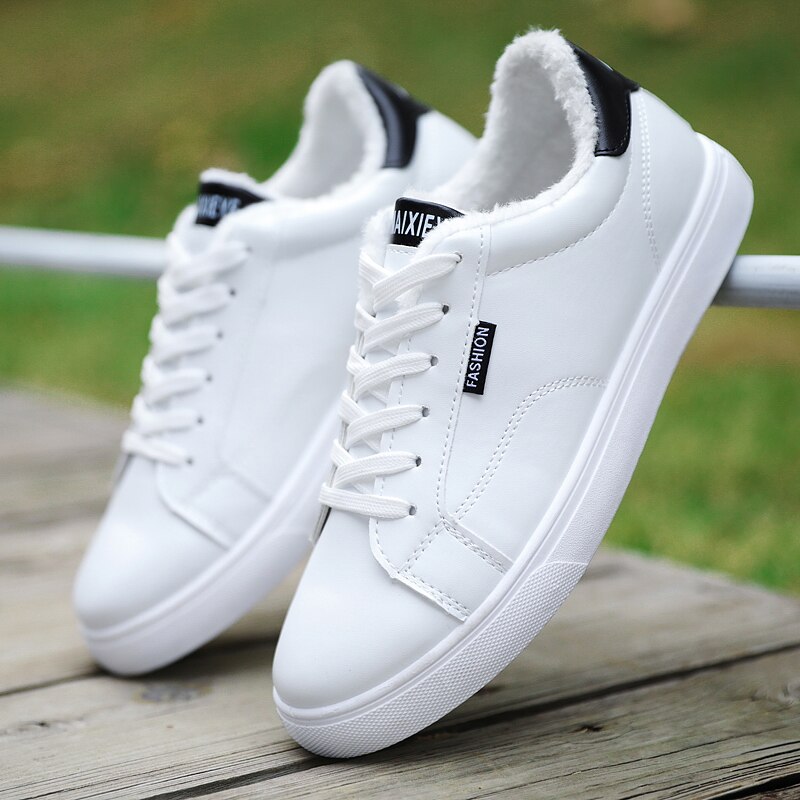 Heren casual schoenen winter herenschoenen zwarte schoenen voor heren houd warm canvas schoenen heren leren casual schoenen 43