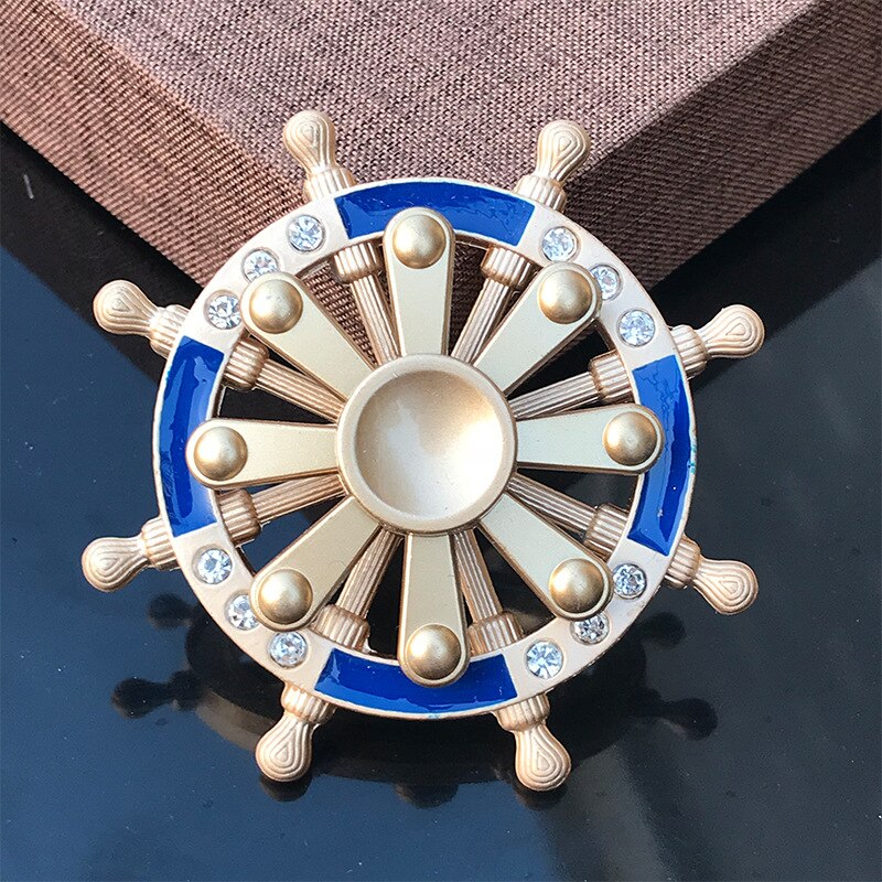 Double Layer Fidget Spinner Colorful Metal Rudder Gear Wheels Hand Spinner Fidget Spinner For Stress Relief Gyro Toys