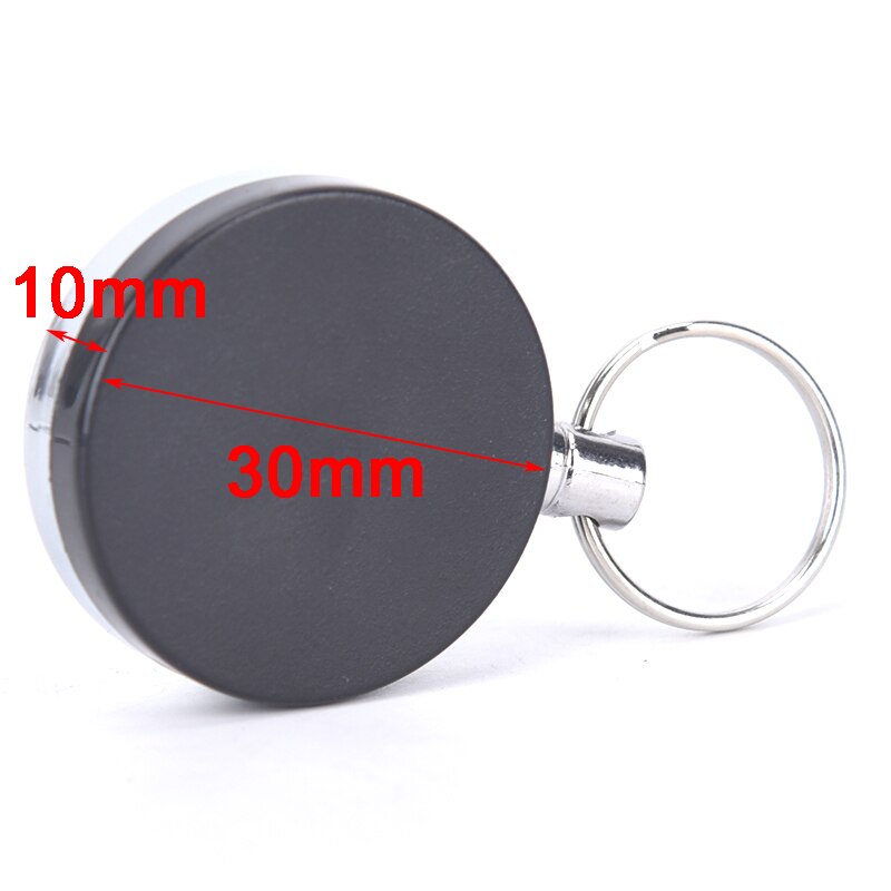 Unique Silver Metal Retractable Pull Key Chain Reel ID Badge Lanyard Name Tag Card Badge Holder Reel Recoil Belt Clip