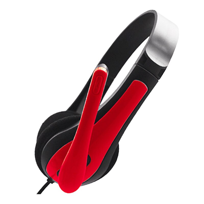 Stereo 3.5mm trådbundna hörlurar spelar spel röstsamtal med mikrofonjusterbara headset fonos för dator bärbar dator spel