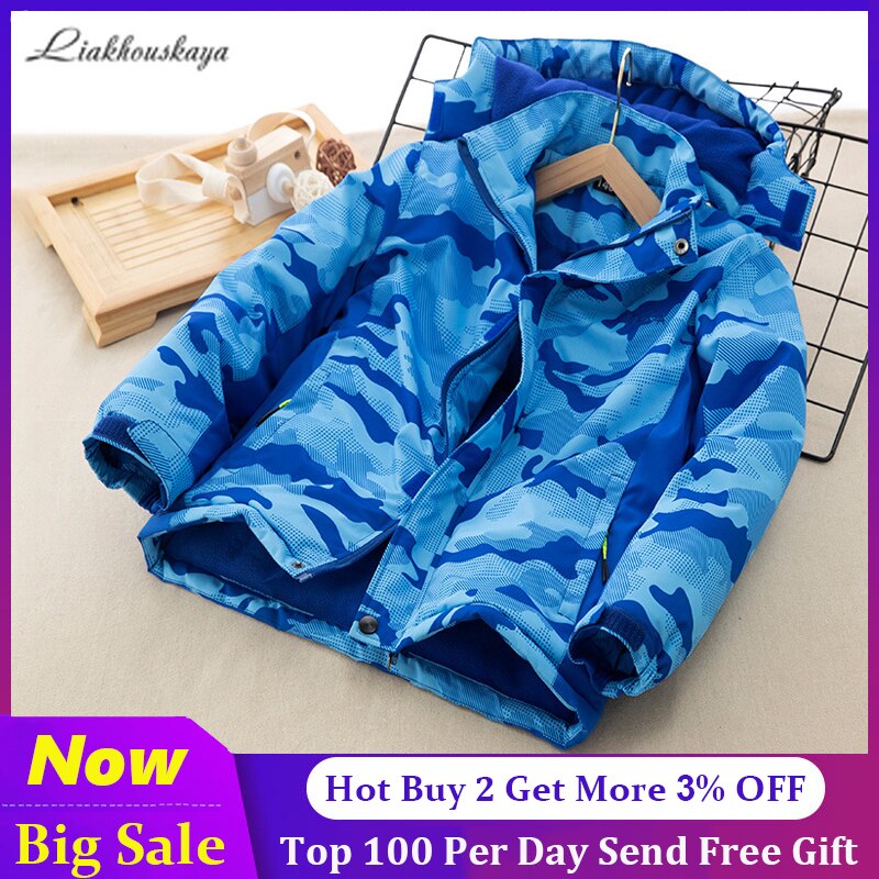 Abrigos rusos de invierno para niños, chaqueta cálida de algodón con capucha, abrigo impermeable, Parka larga,