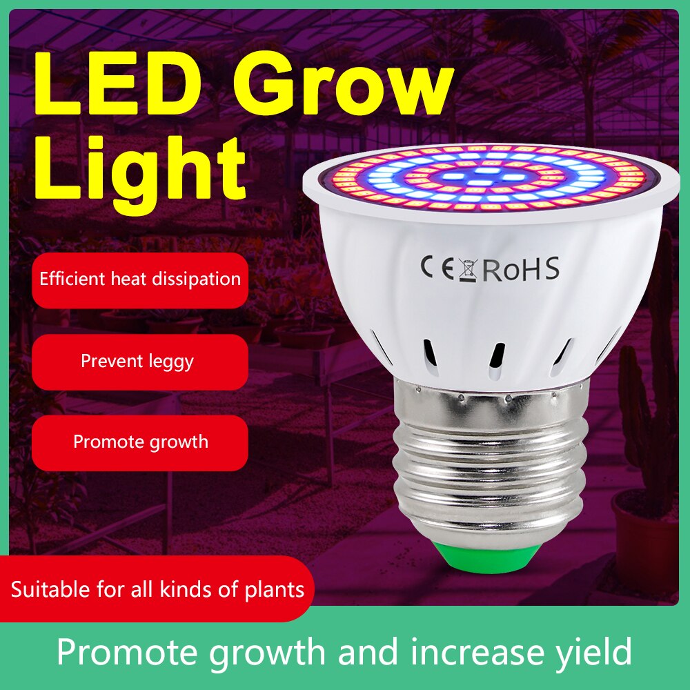 LED Grow Light Full Spectrum 2835 LED Chips Plant Growth Bulb 85-265V E27/E14/B22/GU10/MR16 Phytolamp For Plants Indoor