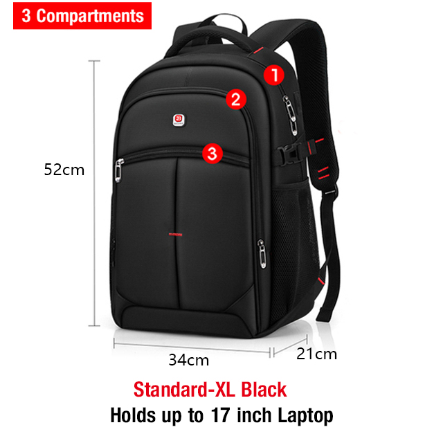 Zaino per laptop Uomo Donna Bolsa Mochila per 15.6 17 pollici Notebook Computer Zaino Borsa da scuola Zaino per adolescenti: Brown