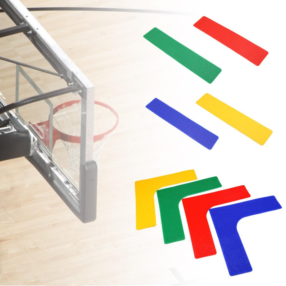 Binnen Basketbalvelden Vloer Sticker Tennis Spot Markers Rechte Lijn Hoek Landmark Tennis Floor Sticker Voor Basketbal