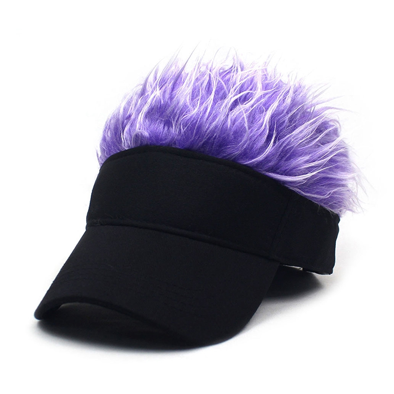 Gorra de béisbol con pelos con púas, peluca, sombrero de béisbol con pelucas con púas, sombrilla concisa informal para hombres y mujeres, visera ajustable, 2022: Blanco lechoso