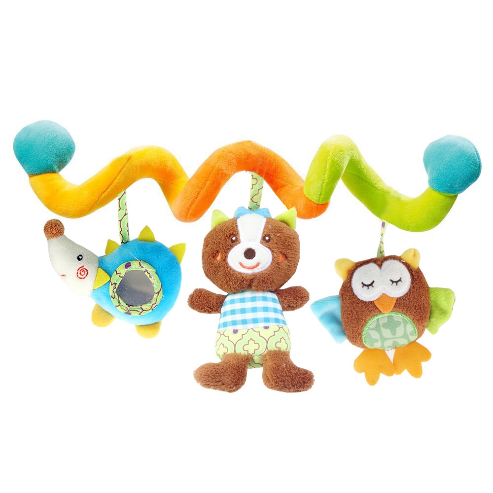Sonajero en espiral colgante para bebé, juguete de campana con relleno suave, sonajeros para cuna, accesorios de cochecito de bebé de 0 a 12 meses