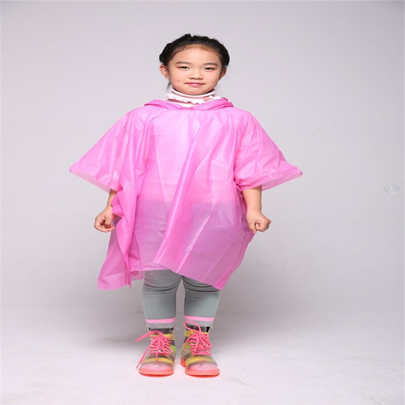 Donna Uomo Bambini Giacca Impermeabile in PVC Trasparente Impermeabile Cappotto di Pioggia con Cappuccio poncho Impermeabili: 05 for kids