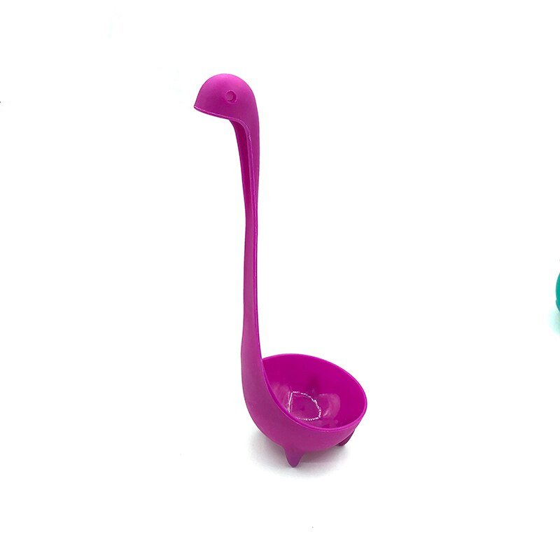 Cuillère à soupe 3 pièces en forme de dinosaure, Mamenchisaurus, outils de cuisine à Long manche, ustensiles de table multicolore en matière plastique
