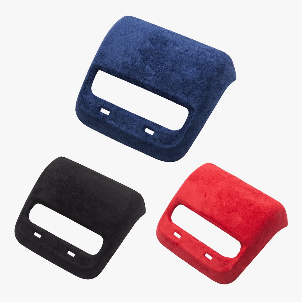 Heenvn ModelY Model3, protección Interior para Tesla Model 3, accesorios, tapa trasera de ventilación de escape de piel para Tesla Y Car Three