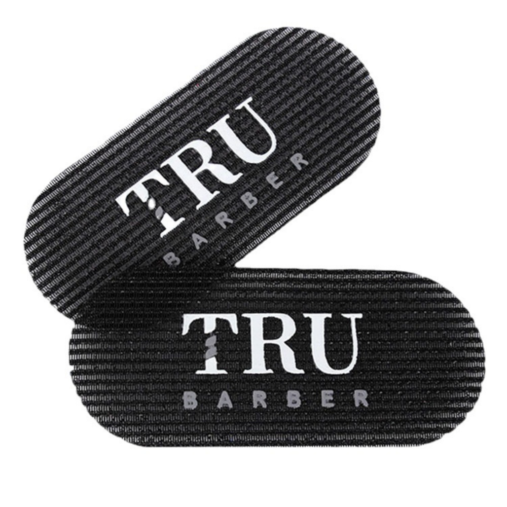 2/4 Uds. Pegatina de estilismo para cabeza de aceite de peluquería, pegatinas para el cabello con gradiente tallado de Velcro, accesorios para peluquero y salón: Rojo rosado