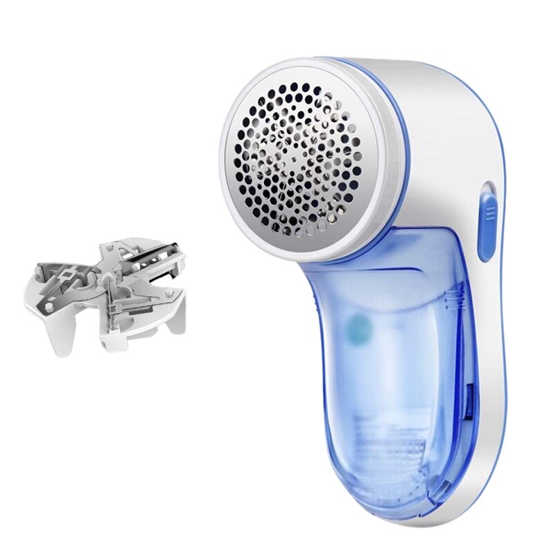 Small Electric Lint Remover & Fabric Shaver, Stainless Portable Fuzz Remover for Fabric, Clothes, Pet Hair, Blanket: blue