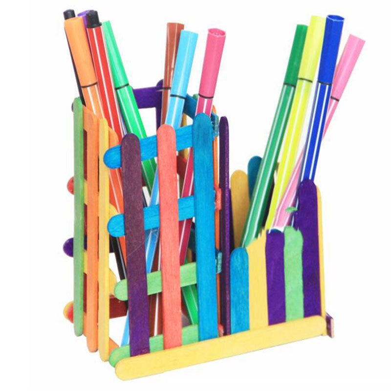 50 Pcs/lot Wooden Ice Cube Ice Cream Sticks Candy Bar Accesorios Crafts Making Ice Cream Maker Mold Tools Party Popsicle Stick