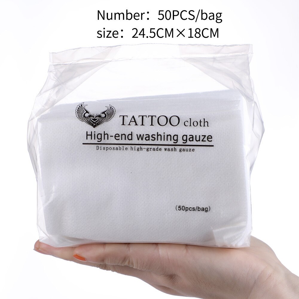 50 Stuks Wegwerp Tattoo Veeg Papier Droog Doekjes Handdoek Tissue Body Art Permanente Make-Up Verwijderen Tissue Non-woven Tattoo levert