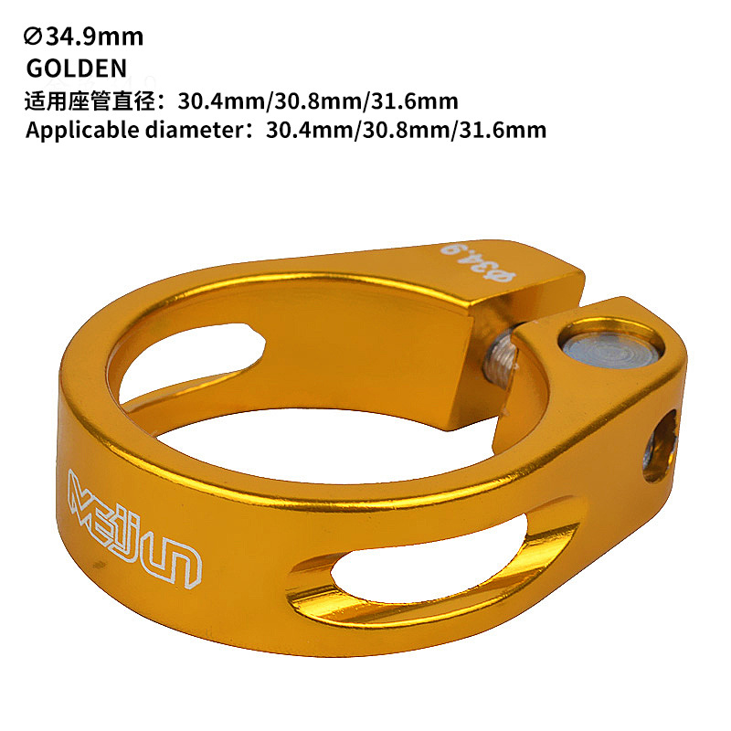 Racefiets Zadelpen Lock Road Zadelpen Clip 31.8 34.9Mm Schroef Zitbuis Clip Mountainbike Zitbuis Clip Fiets seat Onderdelen: Gold-34.9mm