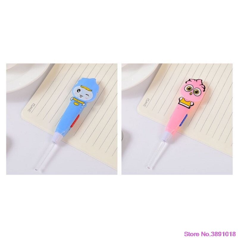 Cartoon Uil Lichtgevende Earpick Led Licht Oor Schoonmaken Lepel Baby Oorsmeer Verwijderen Veilig Tool Kids Verpleging