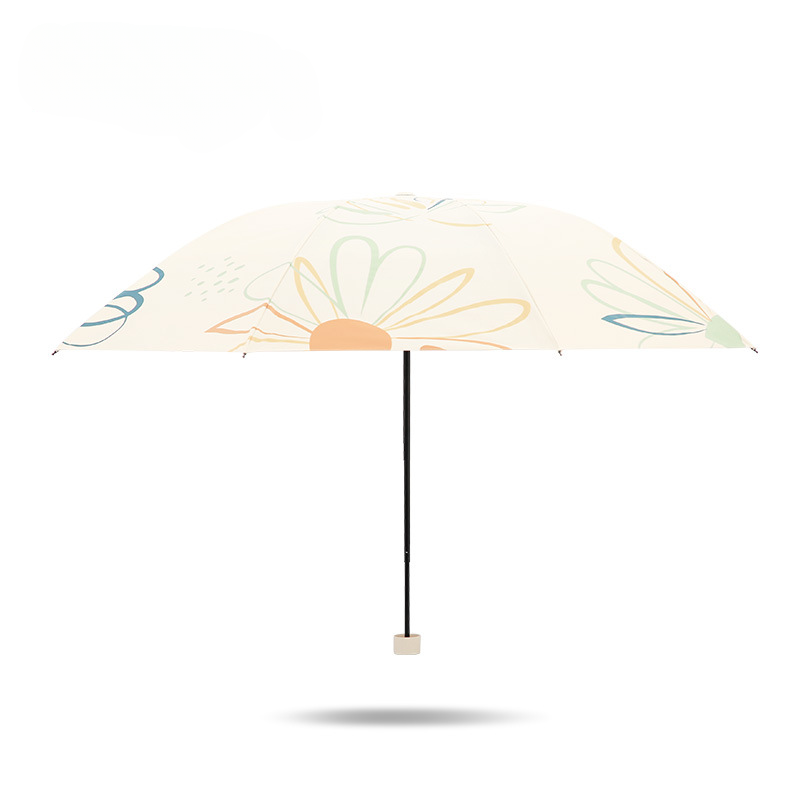Authentieke Bescherming Tegen De Zon En Anti-Uv Parasol Draagbare Opvouwbare Parasol Paraplu Voor Zowel Regen Als Zonneschijn