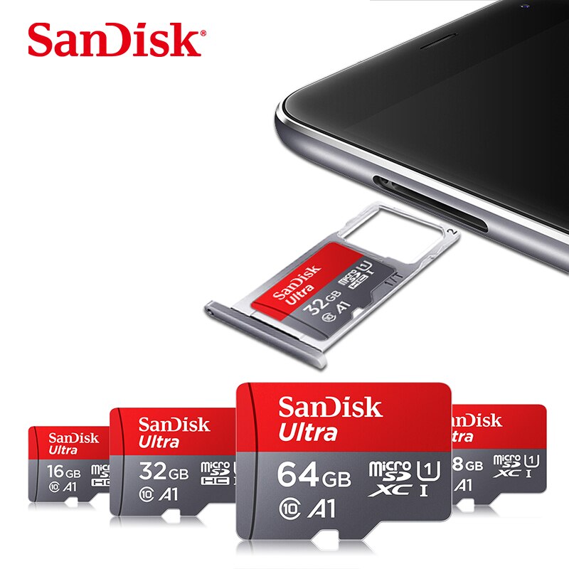 100% oryginalna karta SanDisk Micro SD Class10 TF karta 16gb 32gb 64gb 128gb 256gb karta pamięci klasy 10 dla samrtphone i tabeli PC