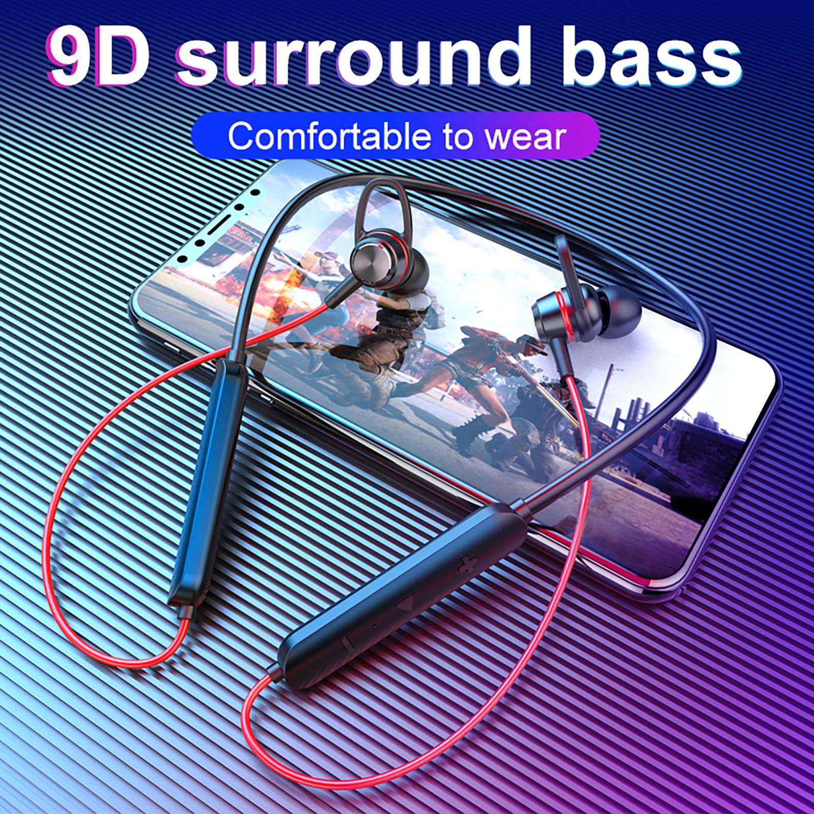 BT68 Wireless Bluetooth 5.0 Rechargeable Wearable Heavy Bass Sport Earphones