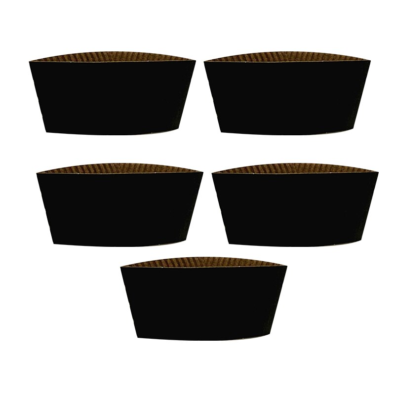 25PCS Disposable Cup Sleeve Paper Kraft Cold Drinks Tea Coffee Beverage For Coffee Shops Takeaway Water Bottle Party Decor: Black