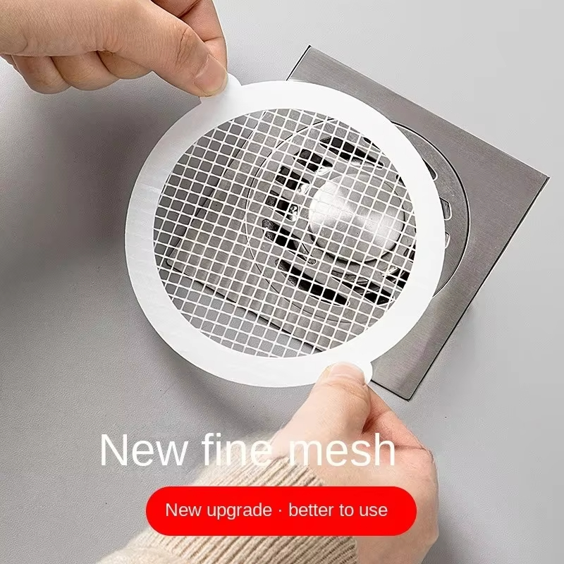Disposable Shower Drain Hair Catcher Mesh Shower Drain Covers Floor Sink Strainer Filter Hair Stopper For Bathroom Kitchen