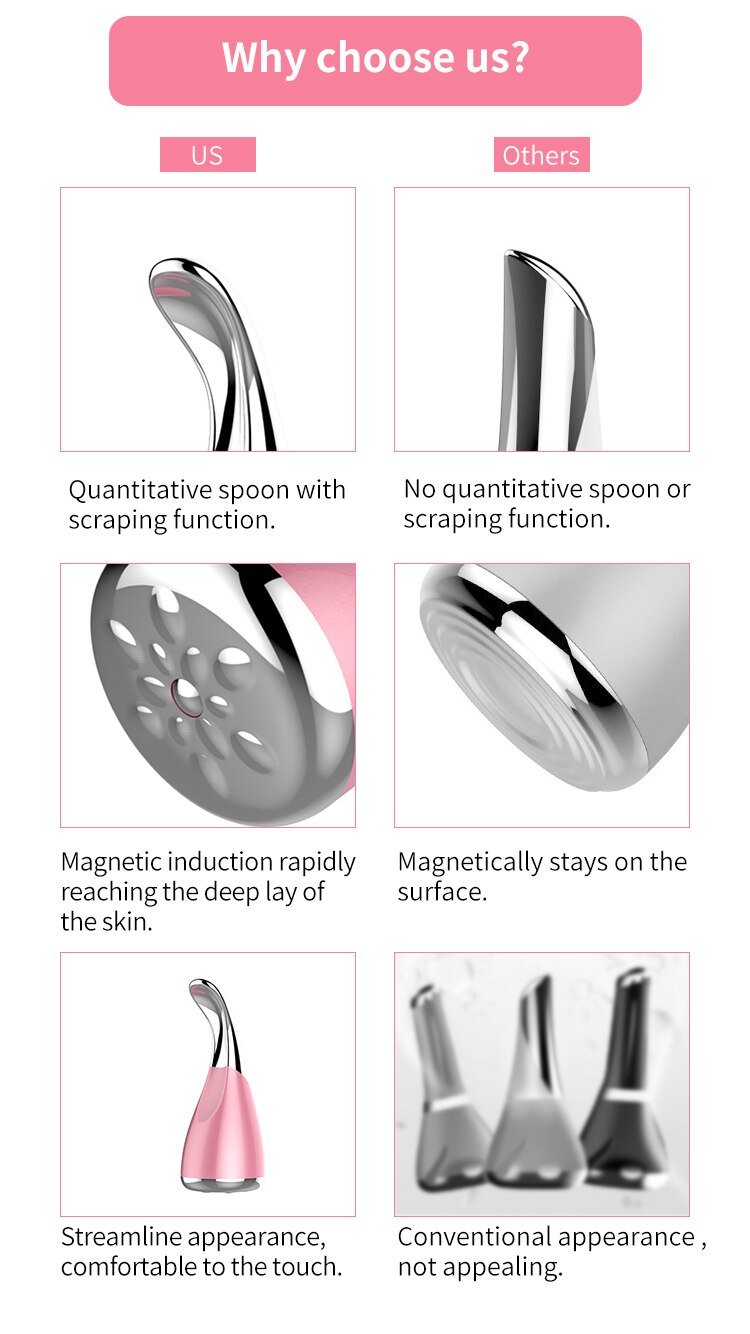Mikro-vibration pieni käsipaino maahantuonti instrumentti magneetti + ioni essence tuonti kauneuskone