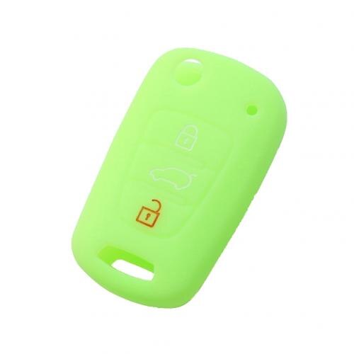 Siliconen autosleutel flipcover hoesje afstandsbediening beschermhoesje voor hyundai  i30 i35: Groente