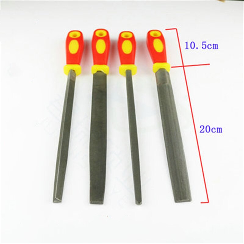 8-inch Assorted Files With Handle For Woodworking Repair Triangular File Diamond File Square File Semicircle File Hand File Tool