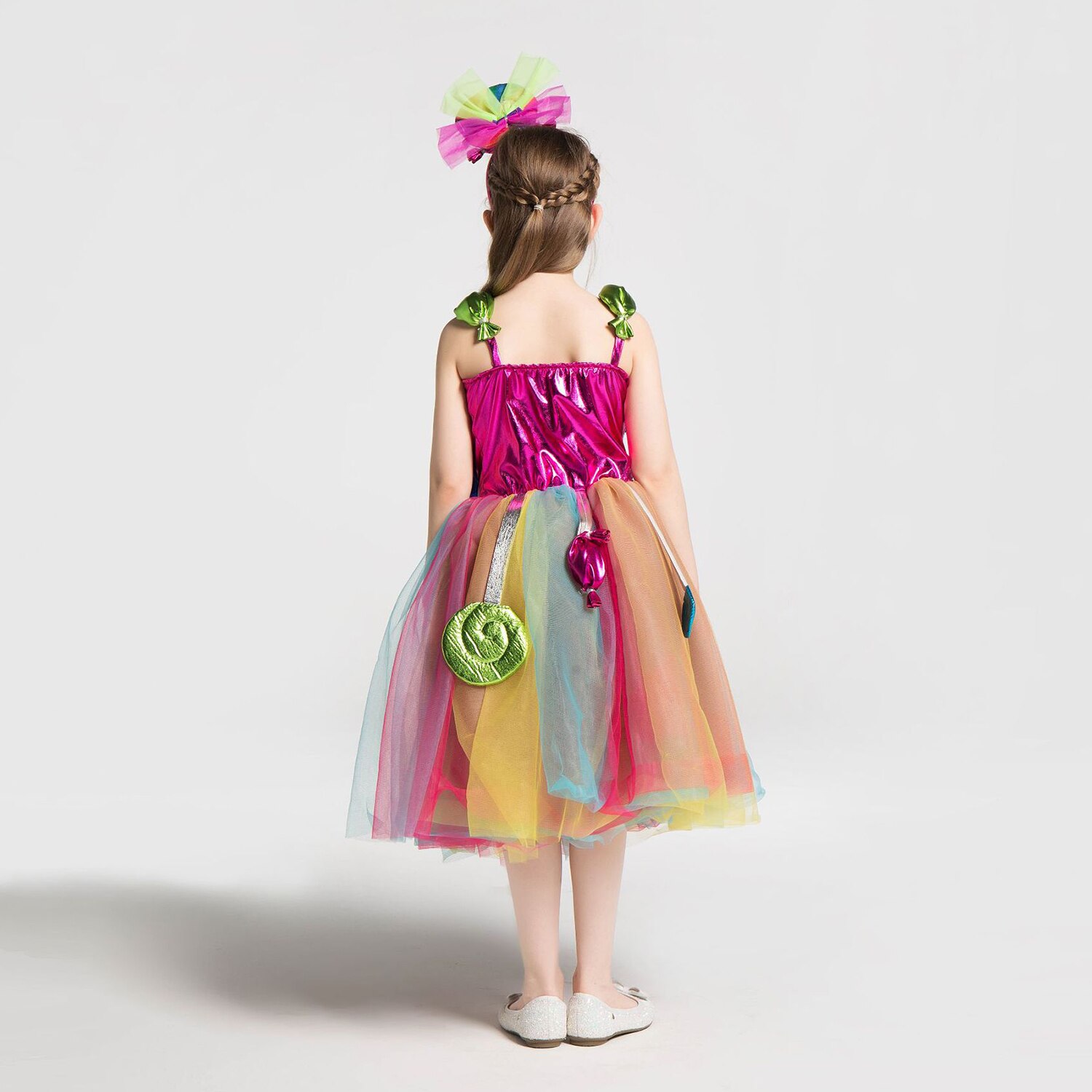 Meisjes Snoep Kleur Jurk Regenboog Lolly Vorm Modeling Leuke Kostuums Verjaardagscadeautjes Party Kinderen Kleding Zomer Jurken