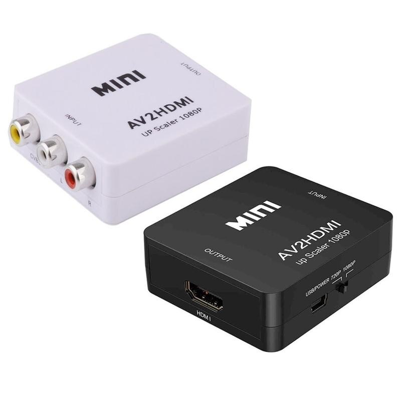 Scaler adapter hd video composiet converter box rca av/cvsb hdmi video pal hdmi 2av l /r 1080p ntsc mini ondersteuning