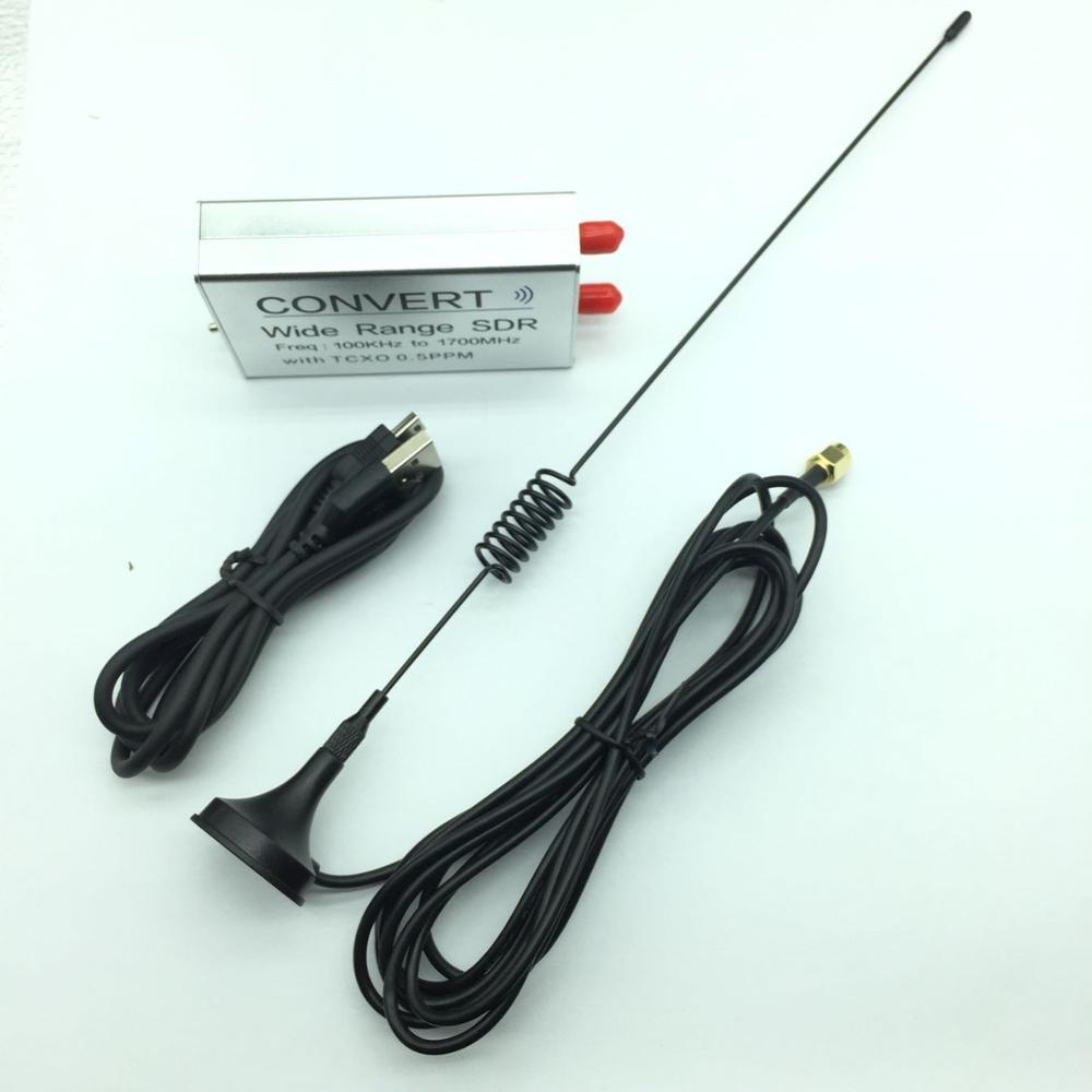 100KHz-1.7GHz VHF UHF Full Band RTL.SDR+UpConverter SDR USB Tuner Receiver NFM FM DSB LSB CW