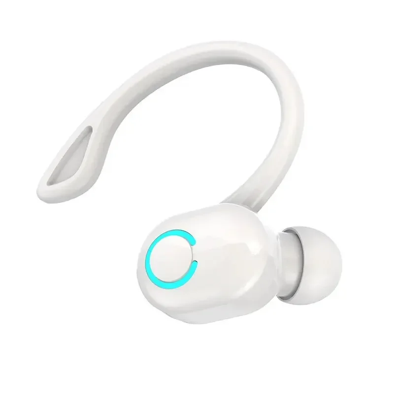Bluetooth 5,2 Business Wireless Kopfhörer Ohr haken Mini Hifi Bass Noise Cancel ling Kopfhörer mit Mikrofon Ohrhörer Sportspiel Headset: Rot