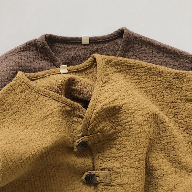 Kinderen Dragen Lente Herfst Jas Meisjes En Jongens Casual Idyllische Stijl Japanse Retro Knop Vest Casual Koreaanse Jas