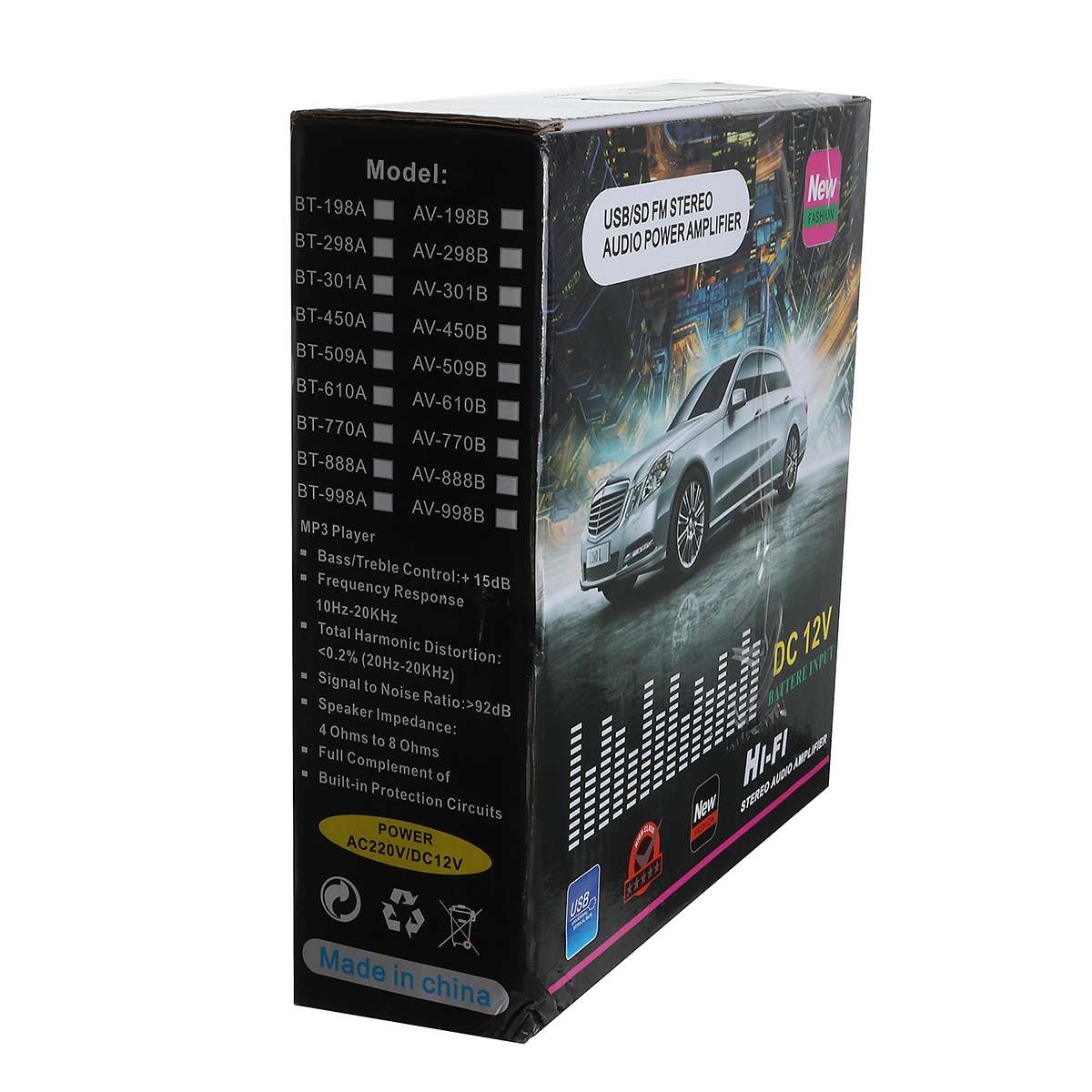 600W Home Amplifiers Audio Bluetooth Amplifier Home Subwoofer Amplifier Car Theater Sound System Mini Amplifier Audio Stereo