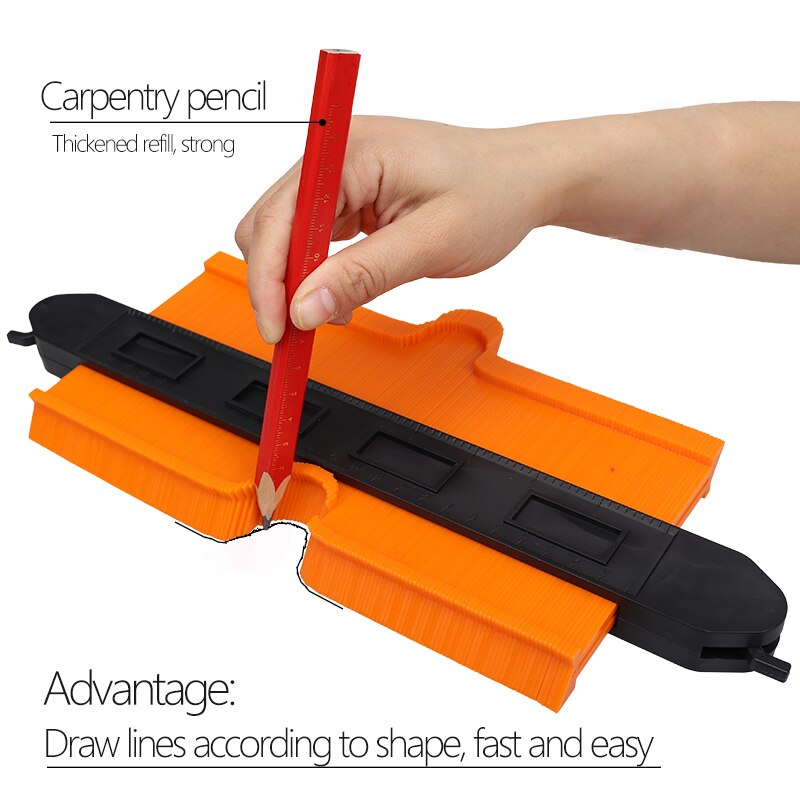 Onnfang Contour Copy Gauge Contour 5/10inch Gauge Duplicator Contour Scale Template Wood Marking Tools Tiling Measuring Ruler