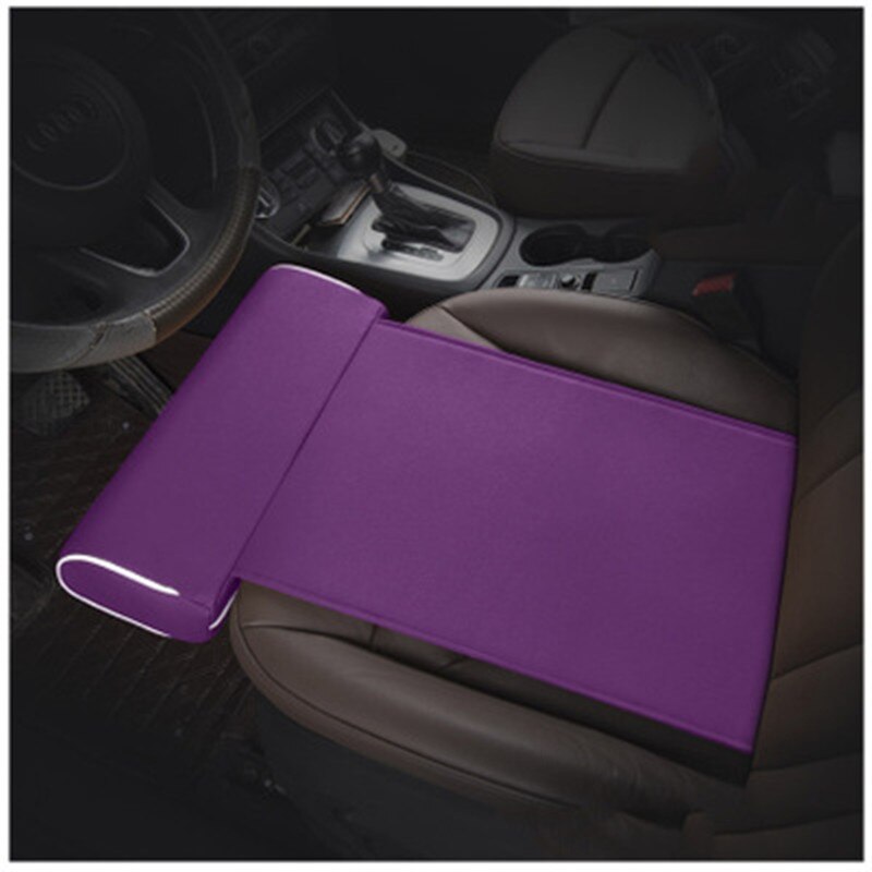 Cojín para asiento de coche reposapiés de cuero PU, soporte para piernas, esterilla cuadrada, rodillera de fácil conducción, apoyo para los muslos, accesorios de Interior de coche