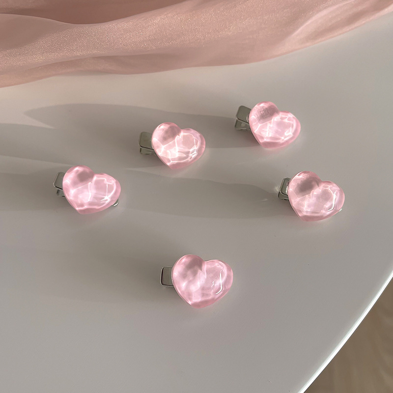 Épingle à cheveux rose douce pour fille, série mignonne, nœud, pêche, camélia, cœur, bord, accessoires pour cheveux, coiffure: MULTI