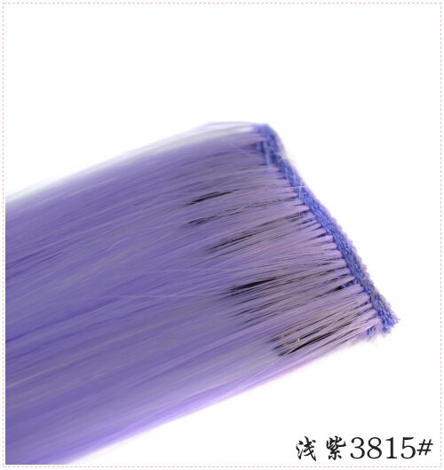 LIHUI-extensiones de cabello sintético para mujer, mechones de pelo largo y liso, con Clip, para resaltar, Color arcoíris, Color rosa