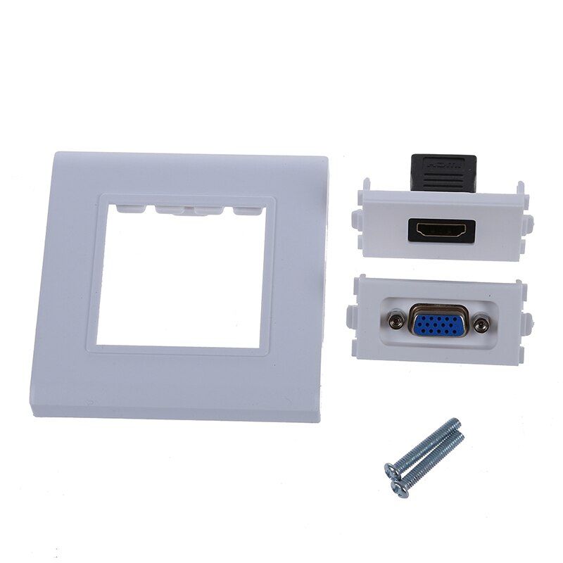 Female HDMI VGA Socket Jack Outlet Component Composite Video Wall Panel Plate