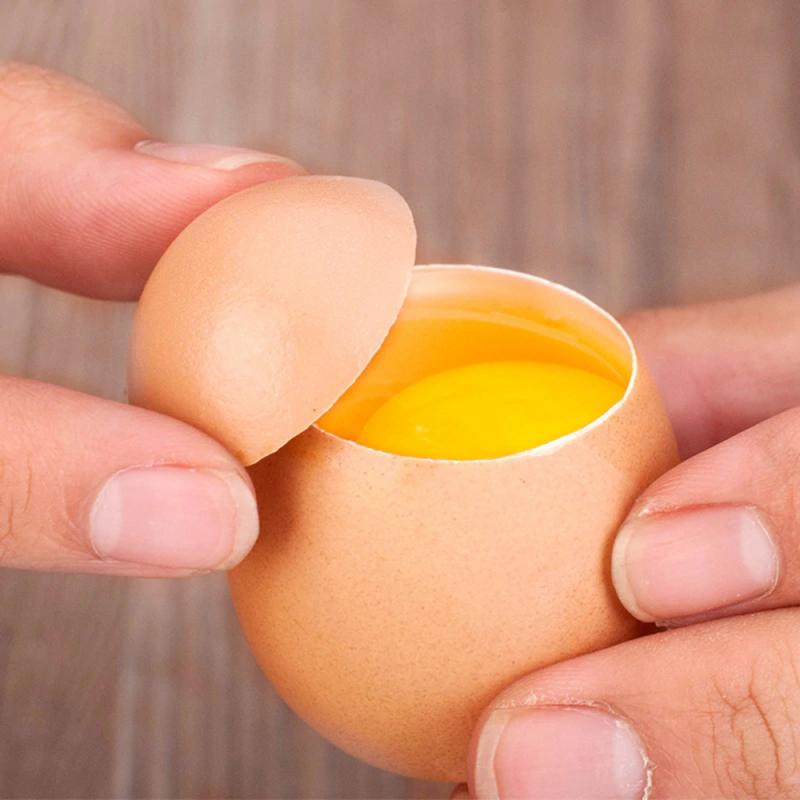 Ægskal åbner miljøvenligt rustfrit stål kogt æg adskillelse skalskærer hjem køkken ægskåret flaskeåbner gadget