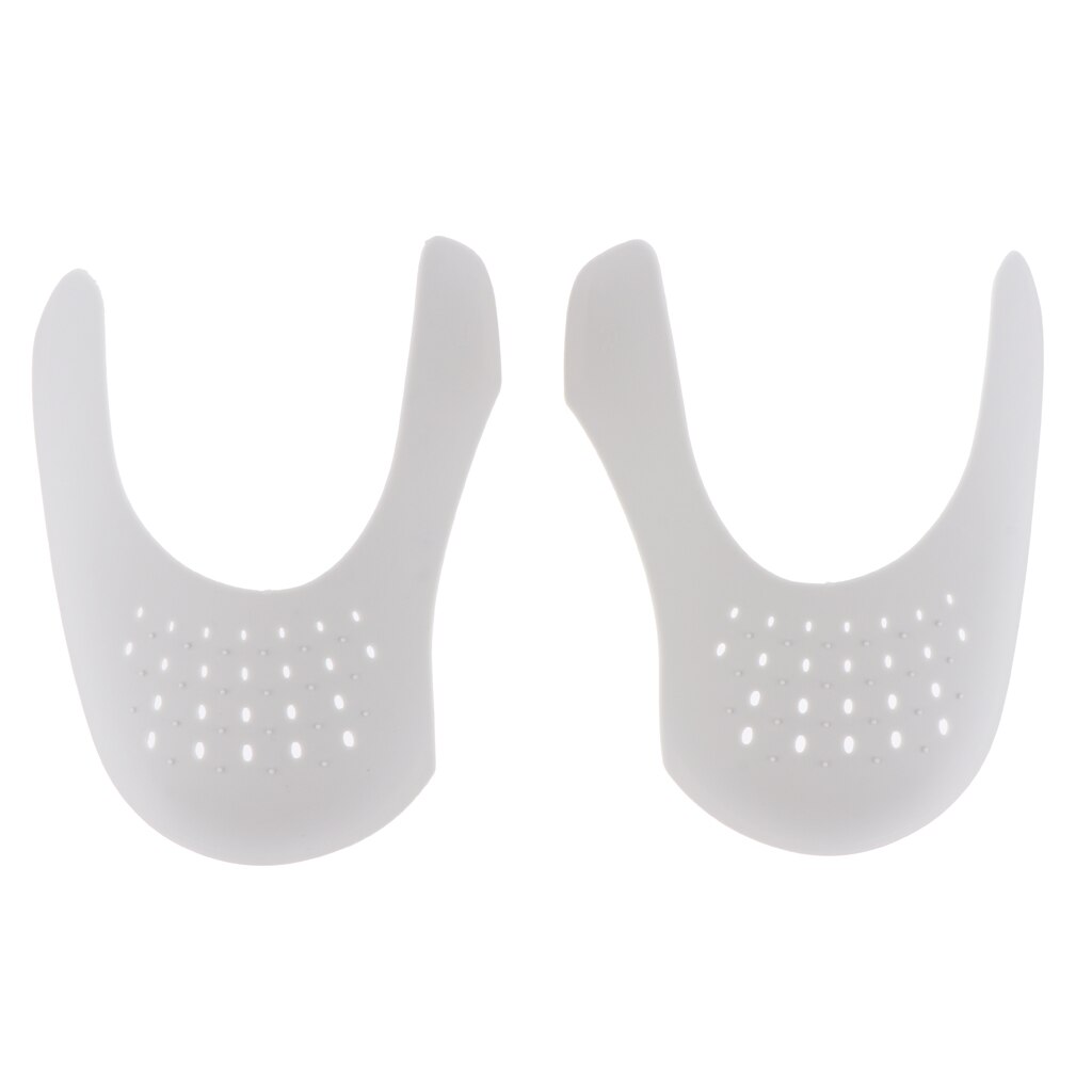 1 Pair Men Women Protector Toe Box Decreaser Wearable Inserts Anti Crease Comfort Cover: Gray L