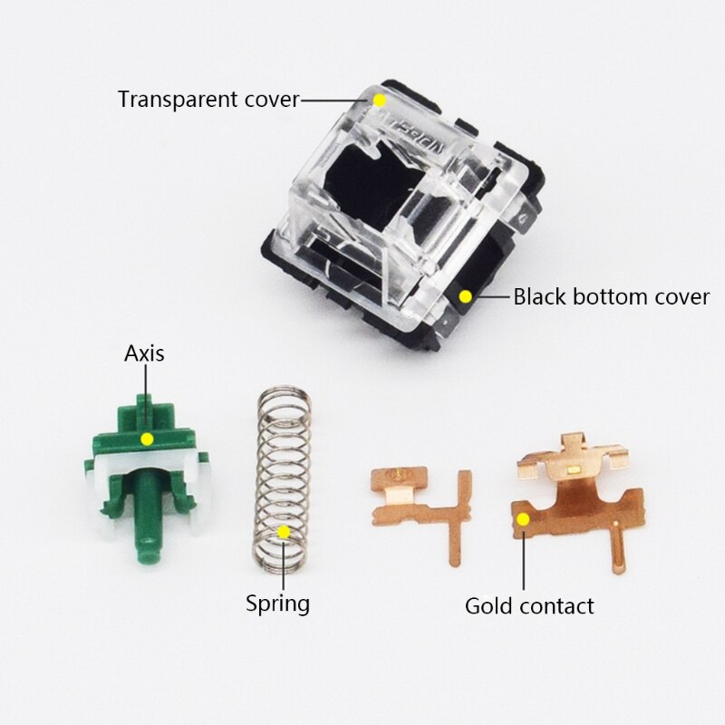 Gateron mx switch 5 pin Switches RGB SMD 5pin Axis Compatible for Cherry MX mechanical Keyboard diy Switches Black Red Brown Blu