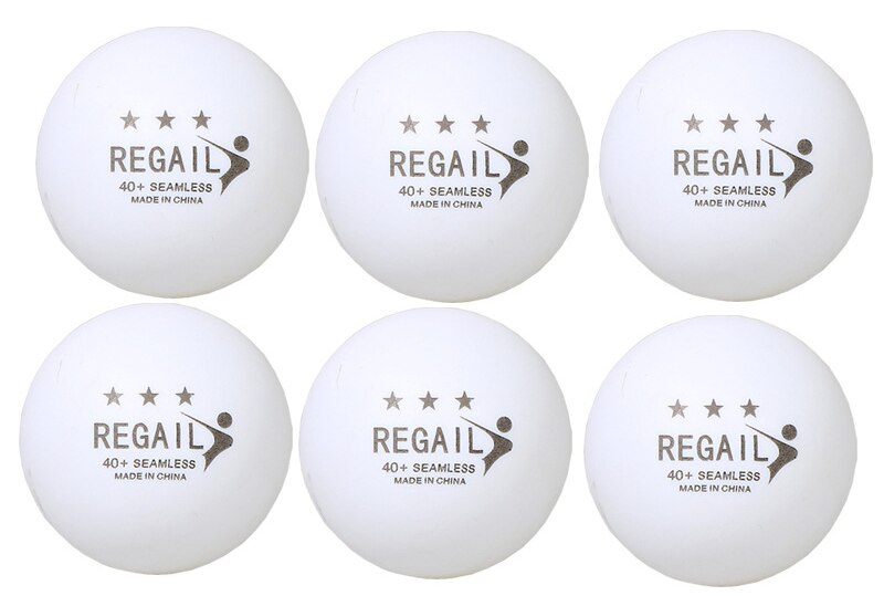 10 unidades/lote de pelotas de tenis de mesa sin costuras, 40mm, 3 estrellas, Material, de alta resistencia Pelotas de Ping Pong, sin logotipo, Pingpong: White(with Logo)
